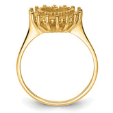 14k 7.5mm Pearl & Diamond Ring Mounting (No Stone Included)